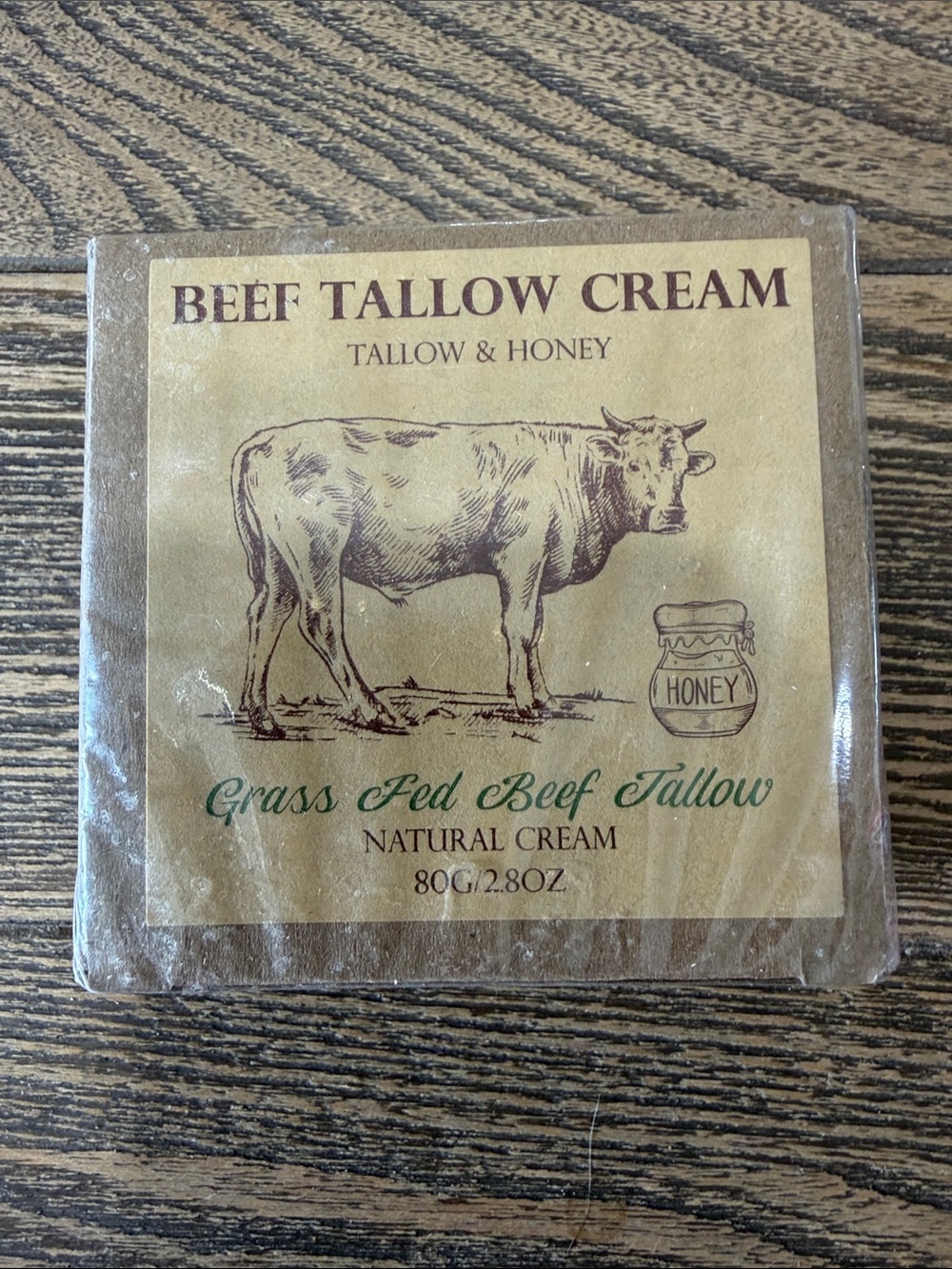 Grass Fed Beef Tallow Natural Hand & Body Cream Sealed Package